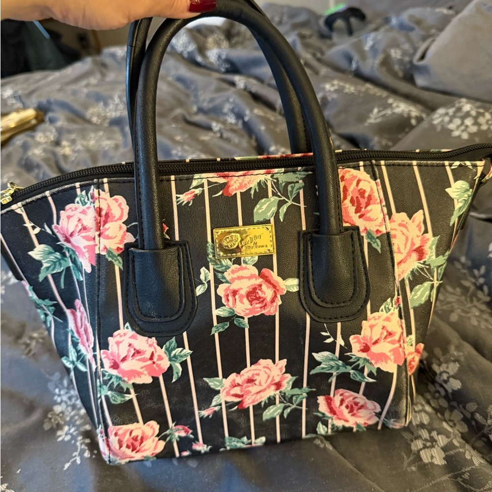 Betsy Johnson Floral Satchel Purse